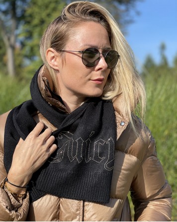 Šála dámská Juicy Couture STUDDED černá